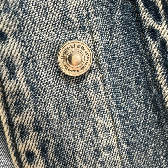AllSaints Frankie Denim Bomber Jacket - Picture 9 of 9